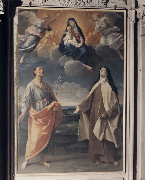 FONDAZIONE ZERI | CATALOGO : Anonimo — Reni Guido - sec. XVII/ XVIII -  Madonna con Bambino, santa Teresa d'Avila e san Giuseppe