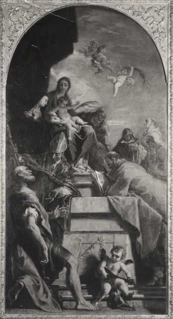 FONDAZIONE ZERI | CATALOGO : Ricci Sebastiano, Madonna con Bambino in trono e  santi