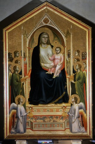 FONDAZIONE ZERI | CATALOGO : Giotto di Bondone, Madonna con Bambino in  trono tra angeli e santi