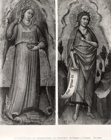 FONDAZIONE ZERI | CATALOGO : Croci, Felice — Simone di Filippo - sec. XIV -  San Michele Arcangelo; San Giovanni Battista
