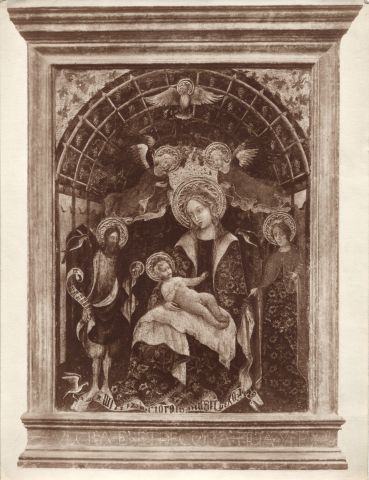 FONDAZIONE ZERI | CATALOGO : Antonio di Puccio Pisano, Madonna con Bambino  tra san Giovanni Battista e una santa